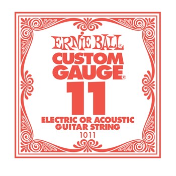 ERNIE BALL 1011 Plain Steel .011 - Струна одиночная для акустической и электрогитары Эрни Болл 1011 - фото 3581