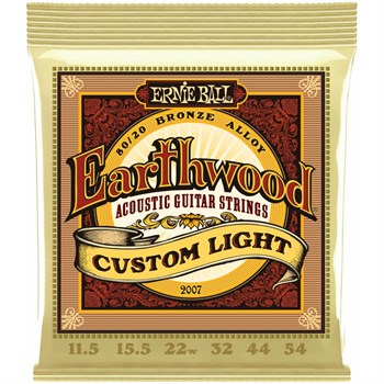 ERNIE BALL 2007 Earthwood 80/20 Bronze Custom Light 11.5-54 - Струны для акустической гитары P02007-1 - фото 8532