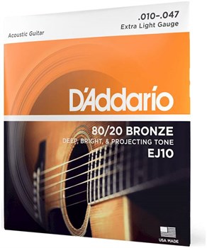 D'ADDARIO EJ10 - Струны для акустической гитары EJ10-2 - фото 8625