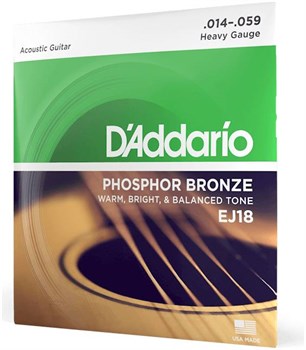 D'ADDARIO EJ18 - Струны для акустической гитары EJ18-2 - фото 8640