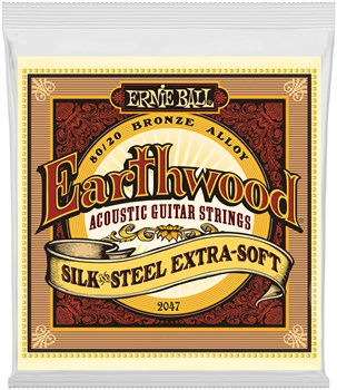 ERNIE BALL 2047 Earthwood Silk & Steel Extra Soft 10-50 - Струны для акустической гитары P02047-2 - фото 8679