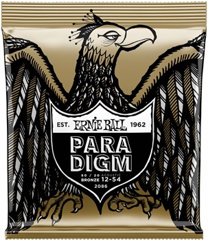 ERNIE BALL 2086 Paradigm 80/20 Bronze Medium Light 12-54 - Струны для акустической гитары P02086-1 - фото 8685