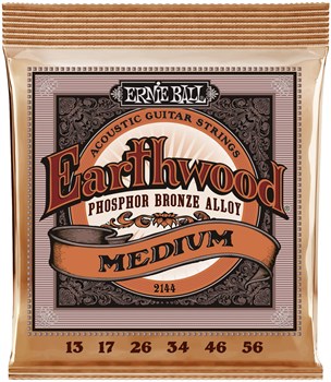 ERNIE BALL 2144 Earthwood Phosphor Bronze Medium 13-56 - Струны для акустической гитары P02144-2 - фото 8689