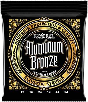 ERNIE BALL 2566 Aluminum Bronze Medium Light 12-54 - Струны для акустической гитары P02566-2 - фото 8701