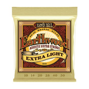 ERNIE BALL 2006 Earthwood 80/20 Bronze Extra Light 10-50 - Струны для акустической гитары P02006-2 - фото 8718