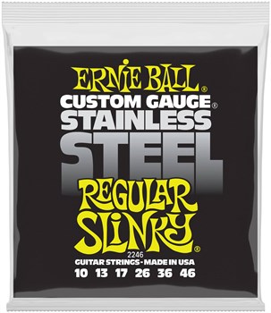 ERNIE BALL 2246 Stainless Steel Slinky Regular 10-46 - Струны для электрогитары P02246-2 - фото 8899