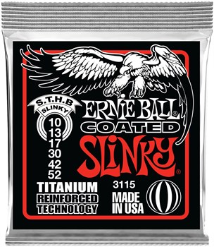 ERNIE BALL 3115 RPS Coated Titanium Slinky Skinny Top Heavy Bottom 10-52 - Струны для электрогитары P03115-1 - фото 8928