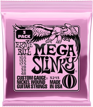 ERNIE BALL 3213 Nickel Slinky Mega 3 Pack 10.5-48 - Струны для электрогитары P03213-1 - фото 8937