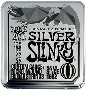 ERNIE BALL 3818 John Mayer Silver Slinky Nickel Wound 10.5-47 (pack 3) - Струны для электрогитары P03818-1 - фото 8959