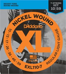 D`ADDARIO EXL110-7 NICKEL WOUND  REGULAR LIGHT Струны для 7-струнной электрогитары EXL110-7