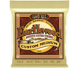 ERNIE BALL 2005 Earthwood 80/20 Bronze Custom Medium 12.5-56 - Струны для акустической гитары Эрни Болл P02005-2