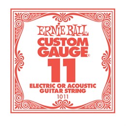 ERNIE BALL 1011 Plain Steel .011 - Струна одиночная для акустической и электрогитары Эрни Болл 1011