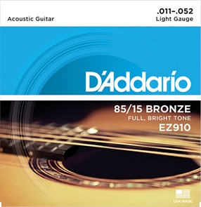 Струны для акустической гитары D'Addario EZ910 11-52