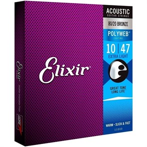 Струны для акустической гитары Elixir 11000 10-47