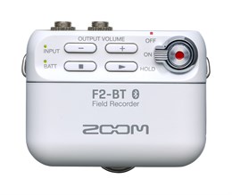 Zoom F2-BT/W полевой стереорекордер, Bluetooth, белый цвет F2-BT/W