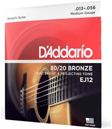 D'ADDARIO EJ12 - Струны для акустической гитары EJ12-2