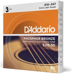 D'ADDARIO EJ15-3D - Струны для акустической гитары EJ15-3D-2