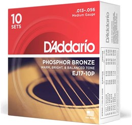 D'ADDARIO EJ17-10P - Струны для акустической гитары EJ17-10P-2