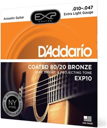 D'ADDARIO EXP10 - Струны для акустической гитары EXP10-2