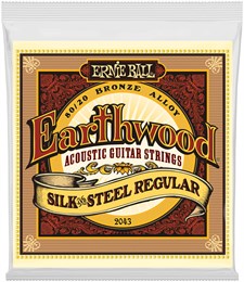 ERNIE BALL 2043 Earthwood Silk & Steel Regular 13-56 - Струны для акустической гитары P02043-2