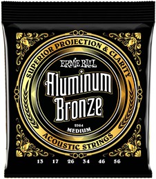 ERNIE BALL 2564 Aluminum Bronze Medium 13-56 - Струны для акустической гитары P02564-1