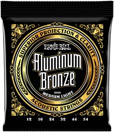 ERNIE BALL 2566 Aluminum Bronze Medium Light 12-54 - Струны для акустической гитары P02566-2