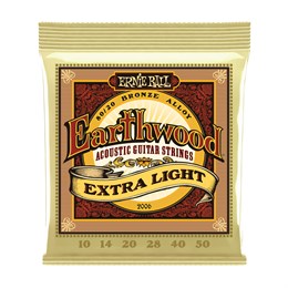 ERNIE BALL 2006 Earthwood 80/20 Bronze Extra Light 10-50 - Струны для акустической гитары P02006-2