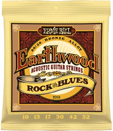 ERNIE BALL 2008 Earthwood 80/20 Bronze Rock&Blues 10-52 - Струны для акустической гитары P02008-2