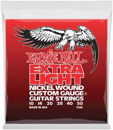 ERNIE BALL 2210 Nickel Wound Extra Light 10-50 - Струны для электрогитары P02210-2