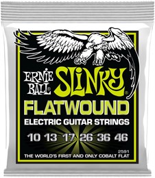 ERNIE BALL 2591 Slinky Flatwound Regular 10-46 - Струны для электрогитары P02591-1