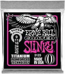 ERNIE BALL 3123 RPS Coated Titanium Slinky Super 9-42 - Струны для электрогитары P03123-2