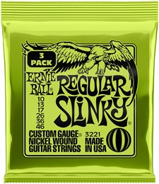 ERNIE BALL 3221 Nickel Wound Slinky Regular 3 Pack 10-46 - Струны для электрогитары P03221-2