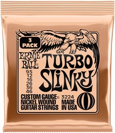 ERNIE BALL 3224 Nickel Slinky Turbo 3 Pack 9.5-46 - Струны для электрогитары P03224-1