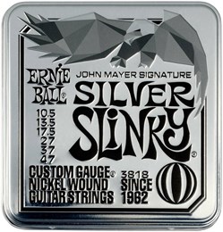 ERNIE BALL 3818 John Mayer Silver Slinky Nickel Wound 10.5-47 (pack 3) - Струны для электрогитары P03818-1